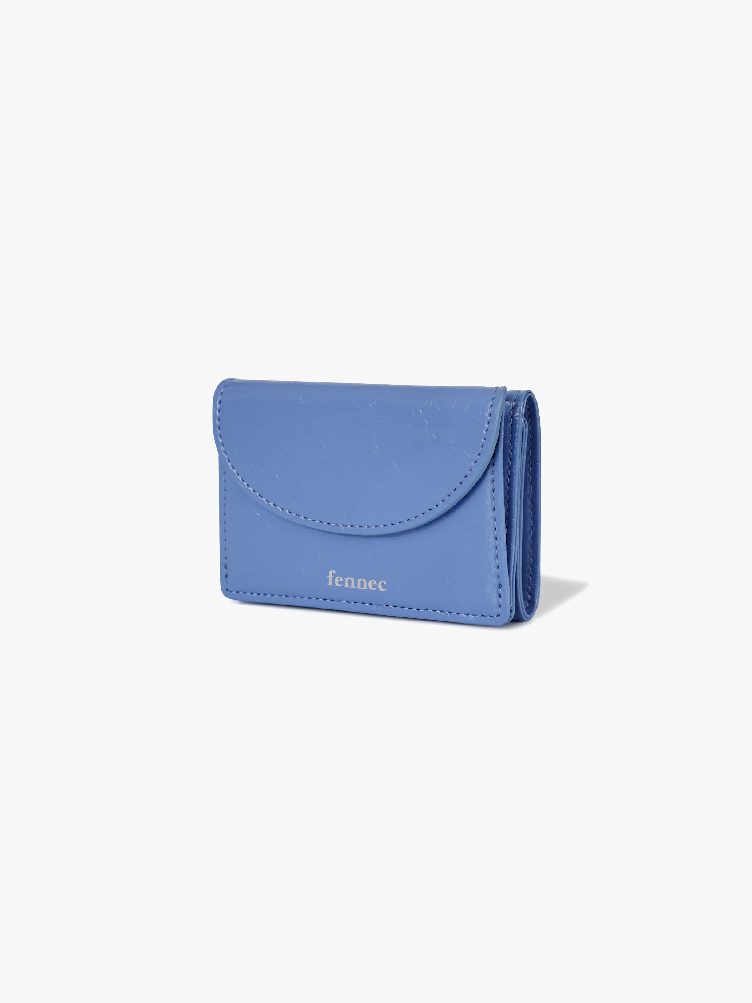 CRINKLE HALFMOON MINI WALLET (STEEL BLUE)