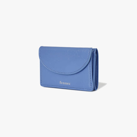 CRINKLE HALFMOON MINI WALLET (STEEL BLUE)