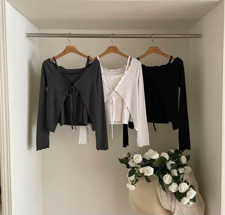 KR RUFFLE TOP SET (3 COLORS)