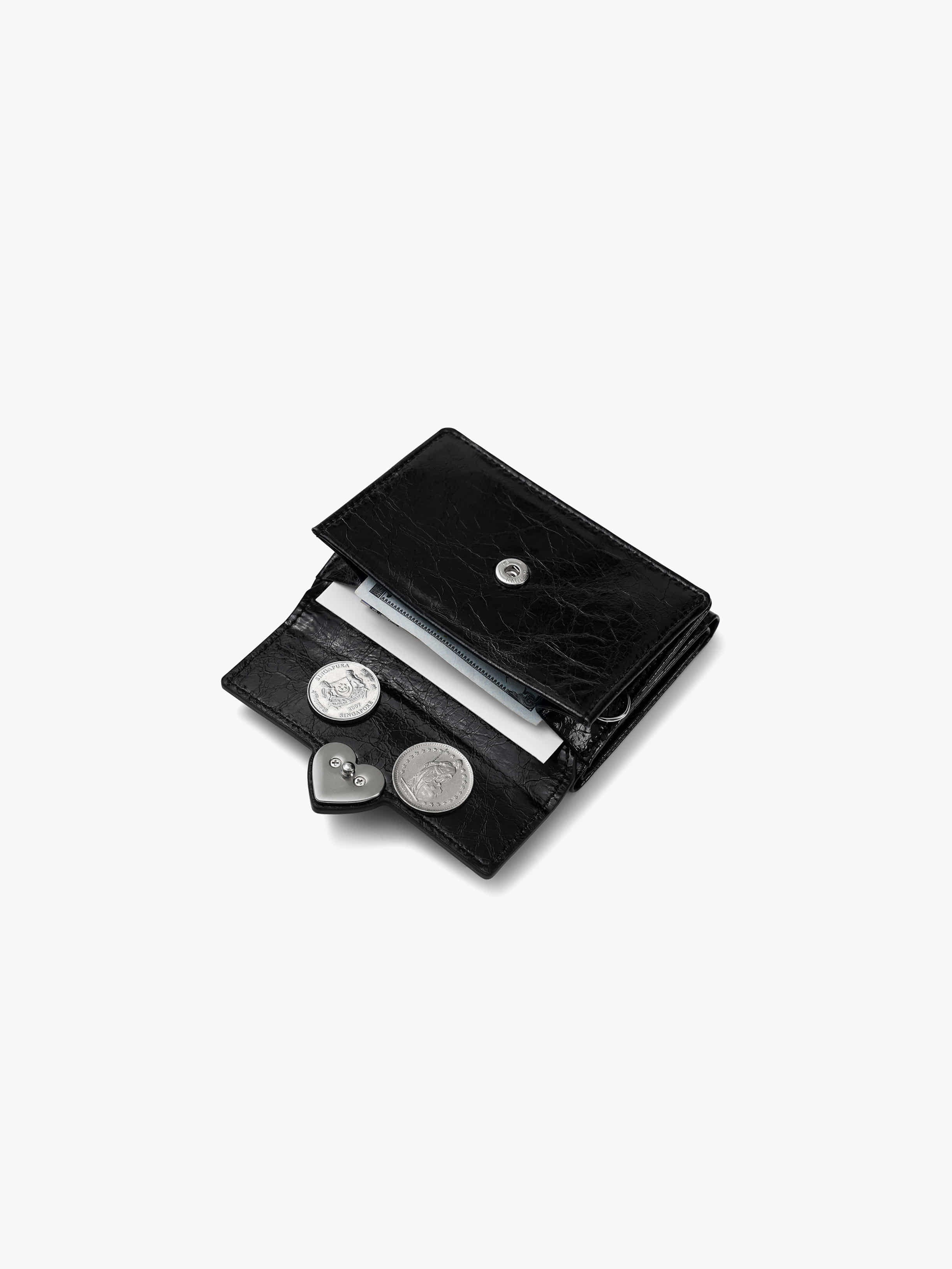HEARTY TRIPLE WALLET (BLACK)