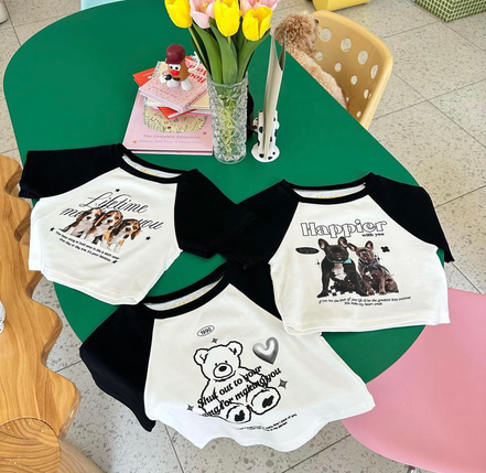 (現貨) THAILAND TEDDY BEAR CROP TEE