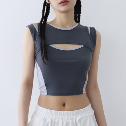 KR Y2K FUTURE SLEEVELESS 3 COLORS