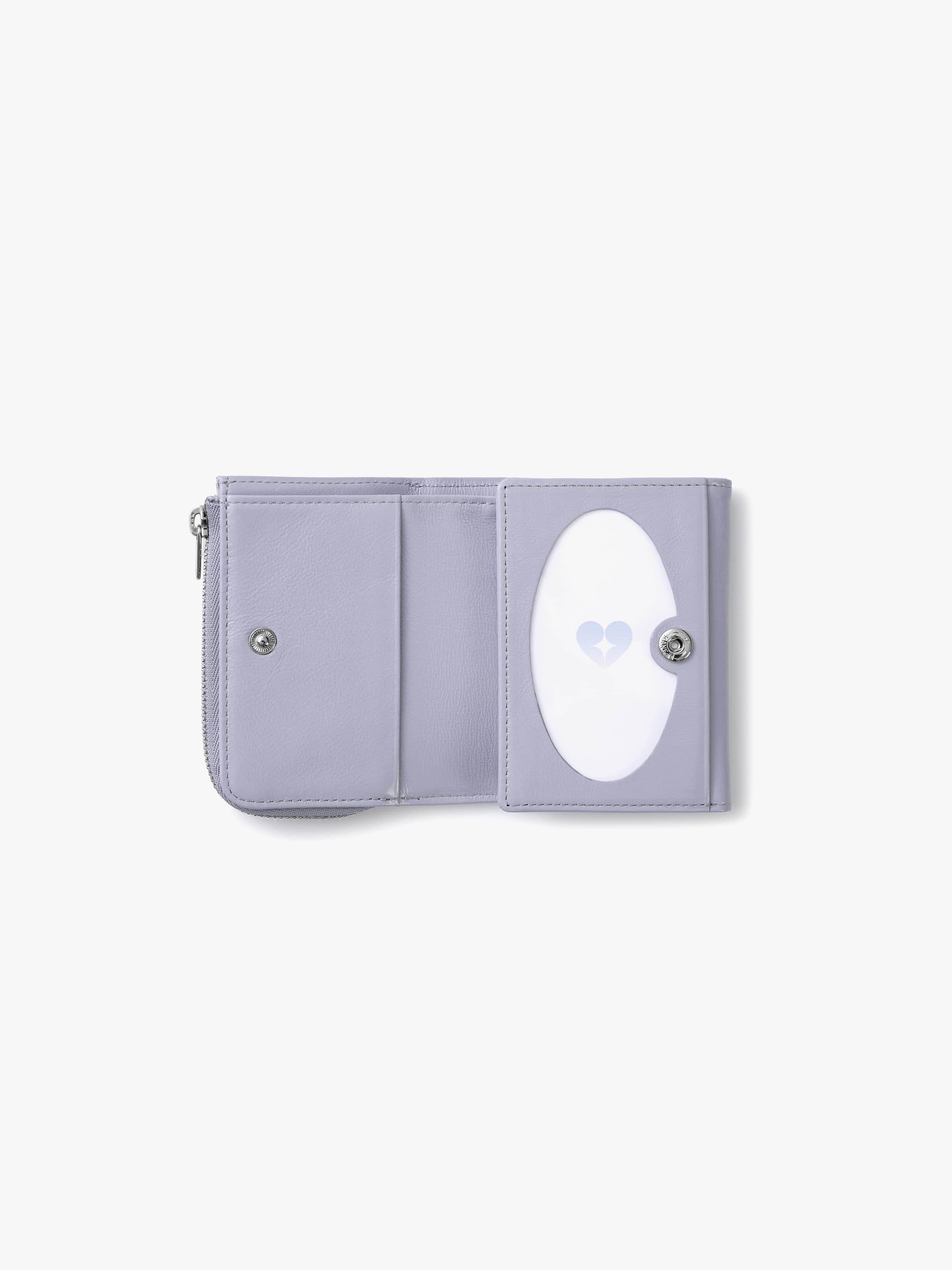 HEARTY ZIPPER WALLET (MISTY LAVENDER)