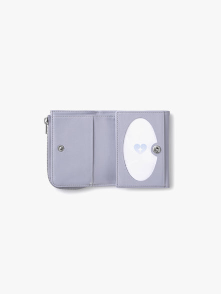 HEARTY ZIPPER WALLET (MISTY LAVENDER)