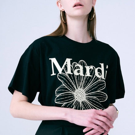 MARDI MERCREDI - TSHIRT FLOWERMARDI (BLACK CREAM)