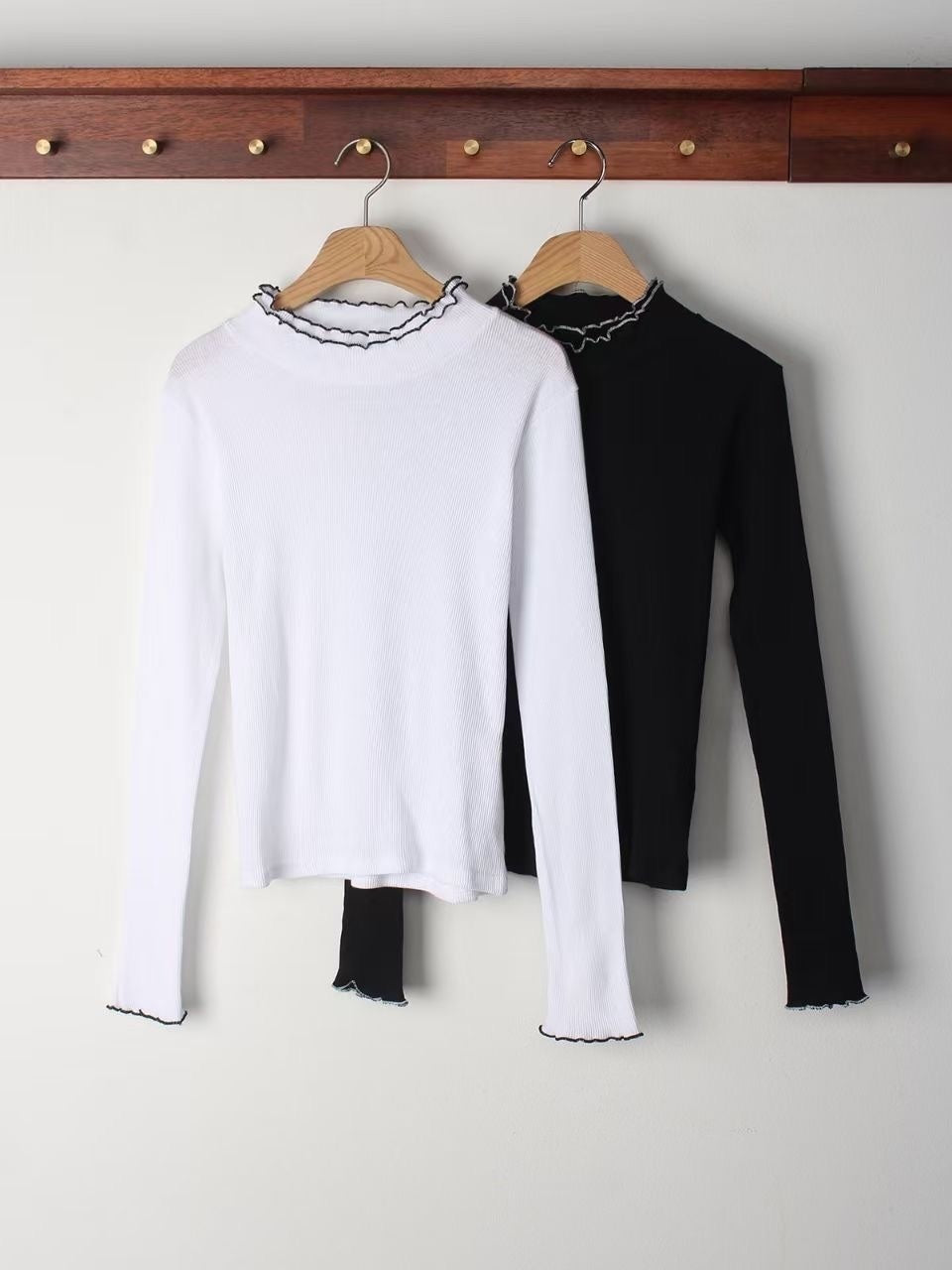 (現貨) KR 拼色捲捲邊內搭 (2COLORS)