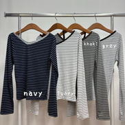 KR STRIPED ONE OFF SHOULDER TOP (4 COLORS)