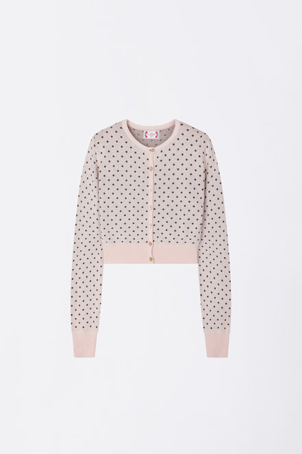 (REI同款) sculptor - Polka Dot Cardigan Baby (Pink/Brown)