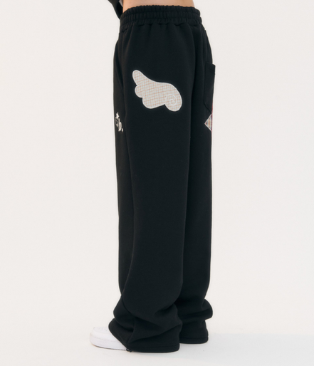 Angel Star Patch Pants (Black)