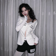 BAD BLOOD - Dont Be Scared Tie Cardigan (White)