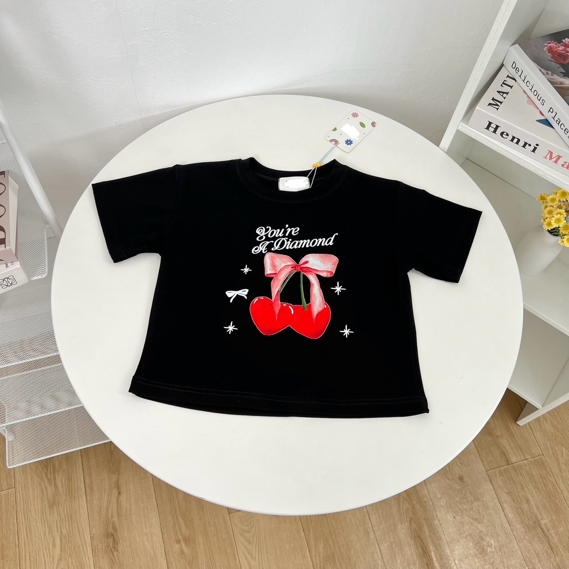 [現貨] TH CHERRY DIAMOND CROP TEE (BLACK)