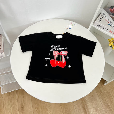 [現貨] TH CHERRY DIAMOND CROP TEE (BLACK)