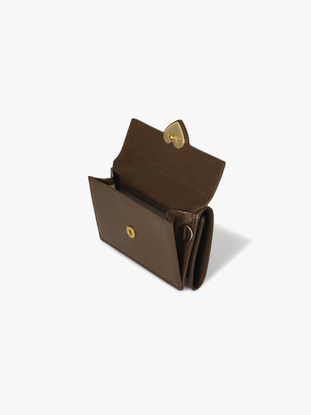 HEARTY TRIPLE WALLET (MOCHA BROWN)