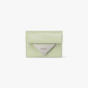 CRINKLE TRIANGLE DOCO WALLET (PISTACHIO)