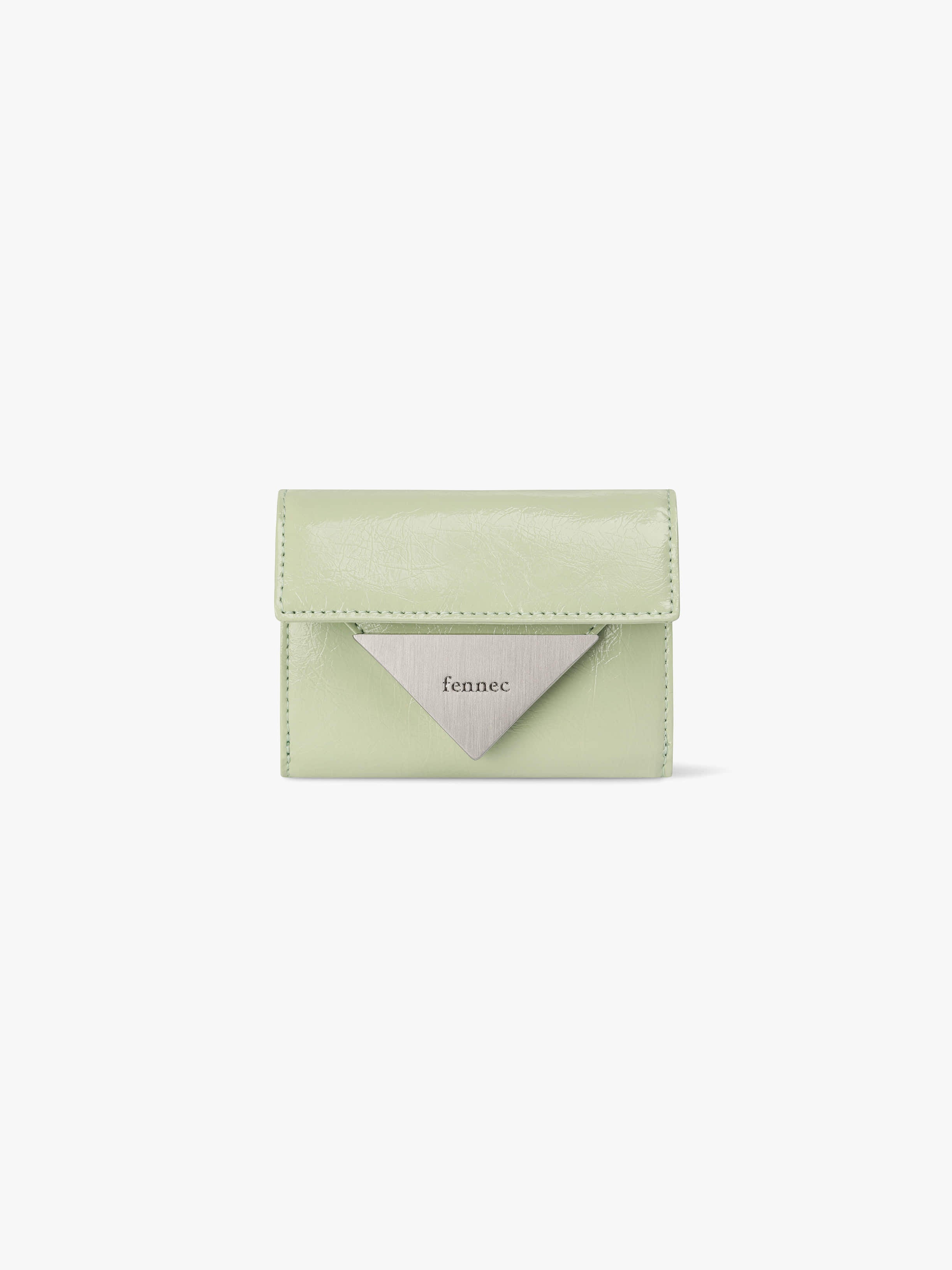 CRINKLE TRIANGLE DOCO WALLET (PISTACHIO)