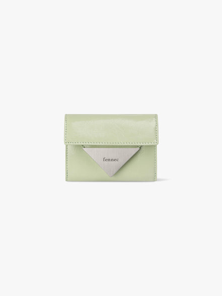 CRINKLE TRIANGLE DOCO WALLET (PISTACHIO)
