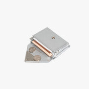 CRINKLE TRIANGLE TRIPLE WALLET (SILVER)
