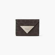 TRIANGLE TRIPLE WALLET (LEOPARD BROWN)