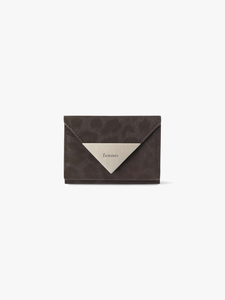 TRIANGLE TRIPLE WALLET (LEOPARD BROWN)