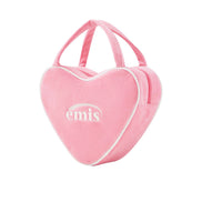 EMIS - VELOUR HEART TOTE BAG-PINK