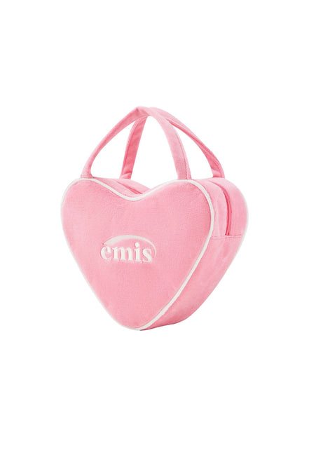 EMIS - VELOUR HEART TOTE BAG-PINK