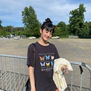 [minnie同款]MAHAGRID - BUTTERFLIES TEE CHARCOAL