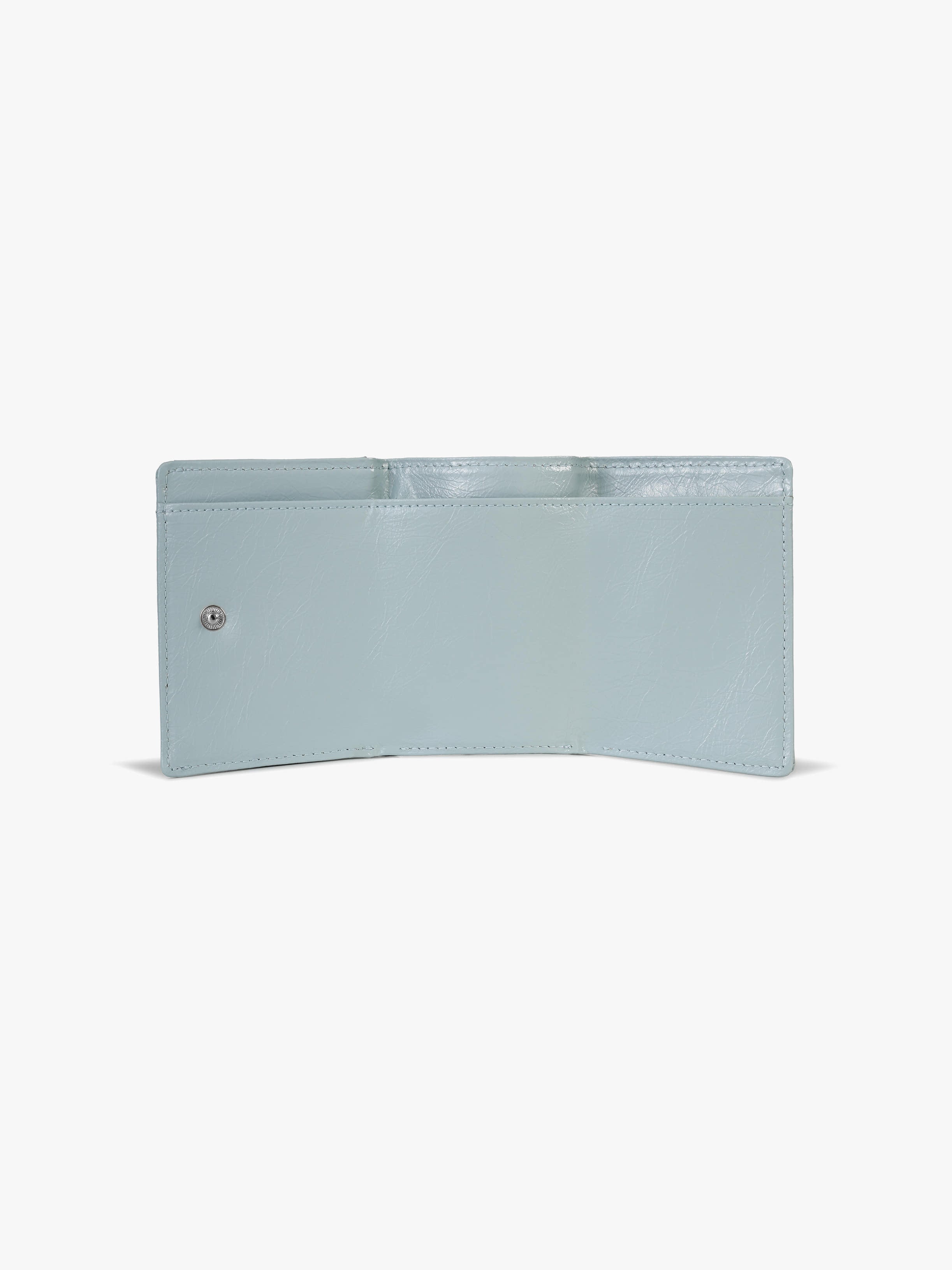 CRINKLE HALFMOON MINI WALLET (HAZE BLUE)