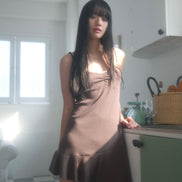 ason - BEA MINI DRESS (BROWN)