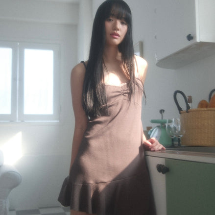 ason - BEA MINI DRESS (BROWN)