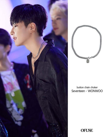 [WONWOO同款] OFUSE - button chain choker