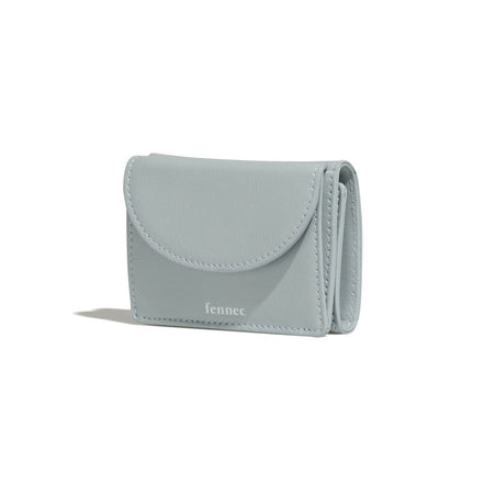 CRINKLE HALFMOON MINI WALLET (MID GREY)