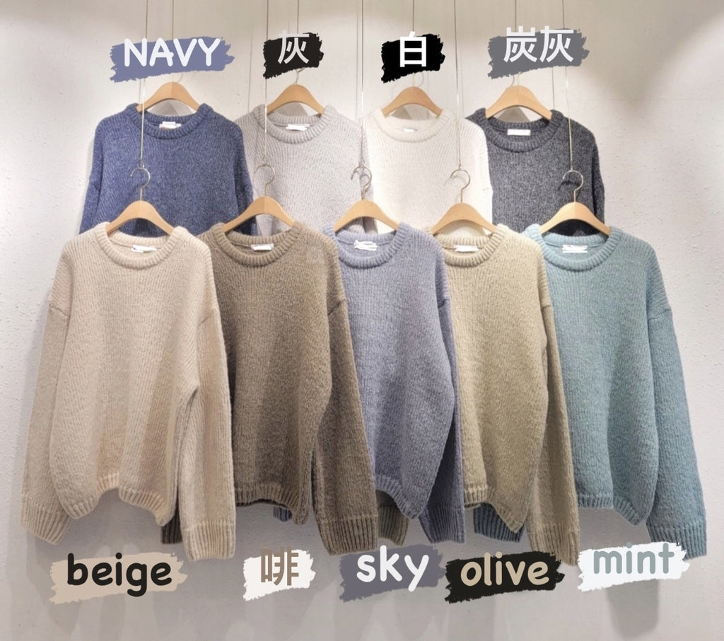 KR [男女可穿] 厚款針織 (11 COLORS)