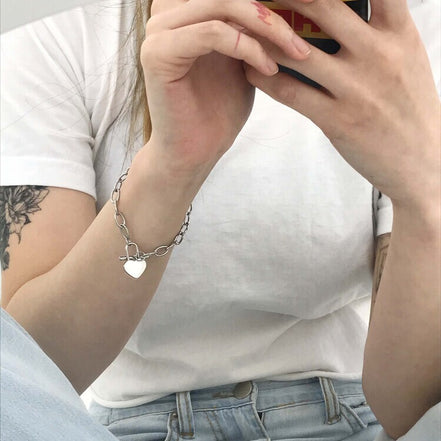 OFUSE - heart lock bracelet
