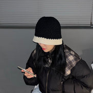 NICEGHOSTCLUB- SUMMER KNIT BUCKET HAT (BLACK)