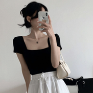 KR SQUARE NECK TEE (3 COLORS)