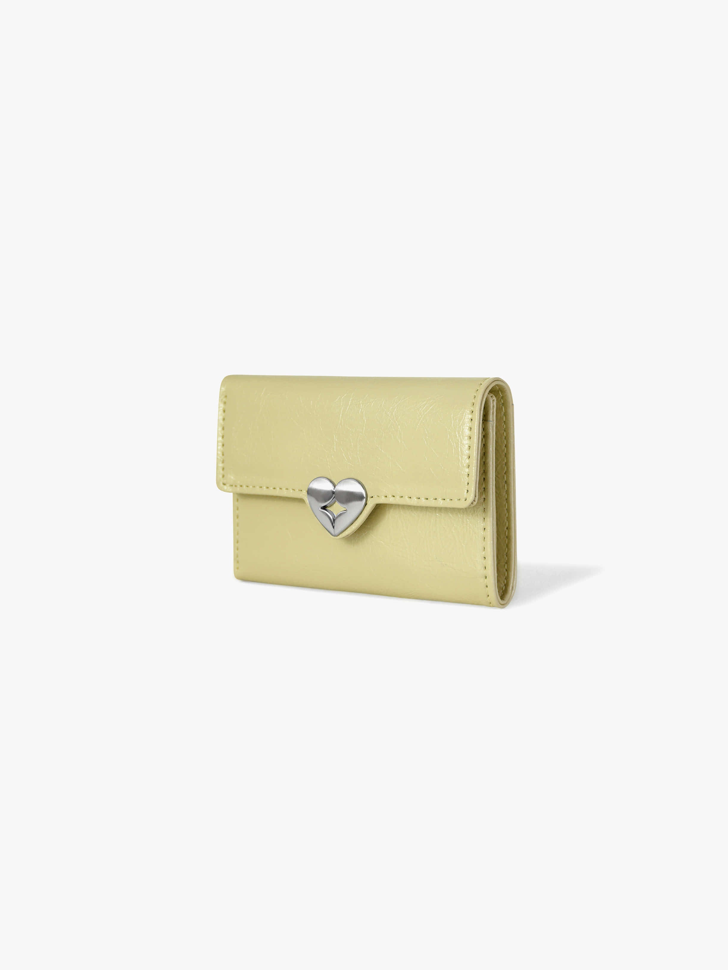 HEARTY FLAP WALLET (SOFT OLIVE)