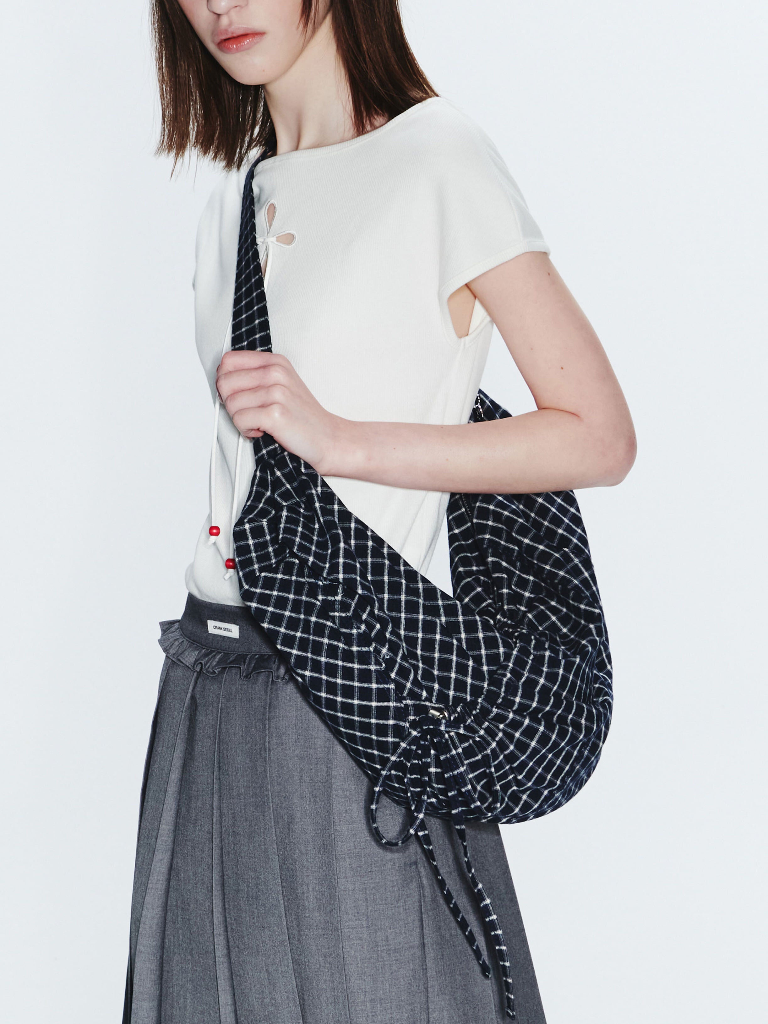 (sakura同款) LASSIE BAG (CHECK NAVY)