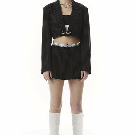 [NIGNING同款] Peekaboo Lowrise Skort Black Pin Stripe [NIGNING同款]
