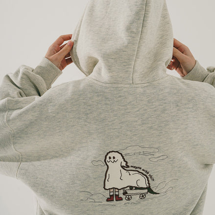 (PRE ORDER) WV PROJECT - HIDE DINO HOODIE (OATMEAL)