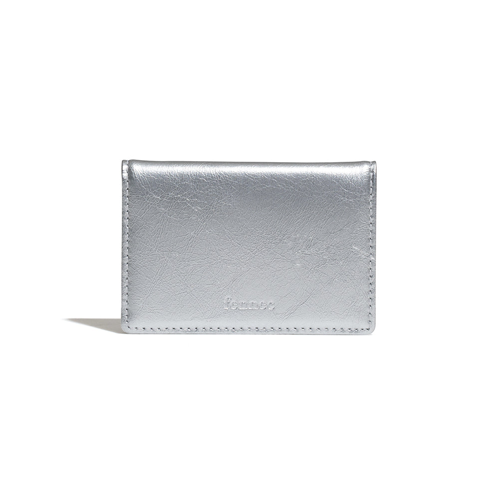 CRINKLE SOFT CARD CASE (SILVER)