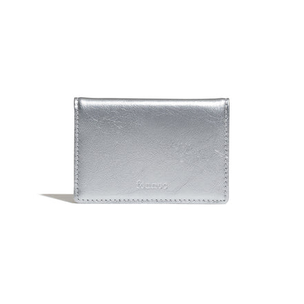 CRINKLE SOFT CARD CASE (SILVER)