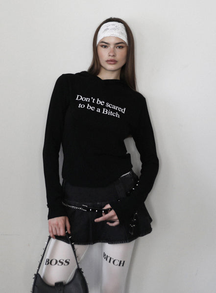 (現貨) badblood - Don’t Be Scared Slim Hoodie - Black