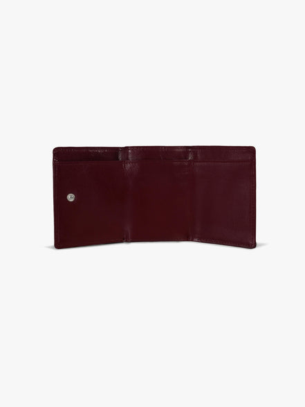 CRINKLE HALFMOON MINI WALLET (DEEP CHERRY)
