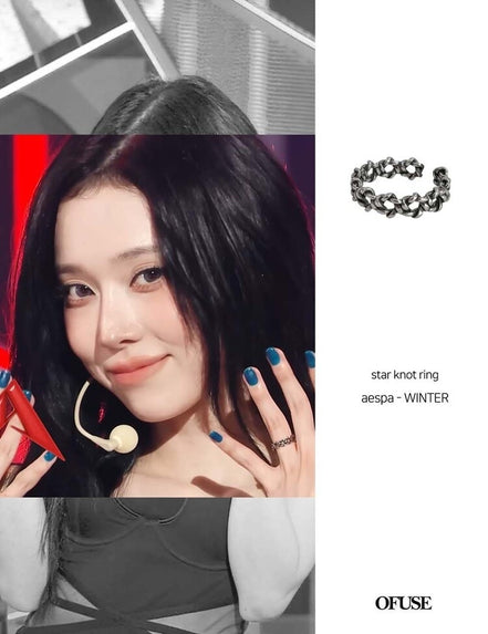 (winter同款) OFUSE - star knot ring