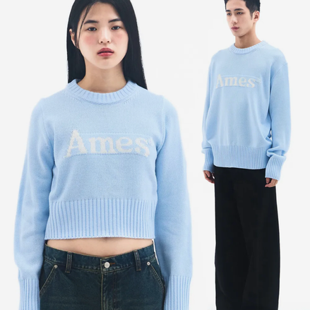 [UNISEX] AMES - BASIC PULLOVER KNIT (LIGHT BLUE)