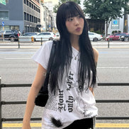 illio - LOVER ONE SHOULDER T-SHIRTS (WHITE)