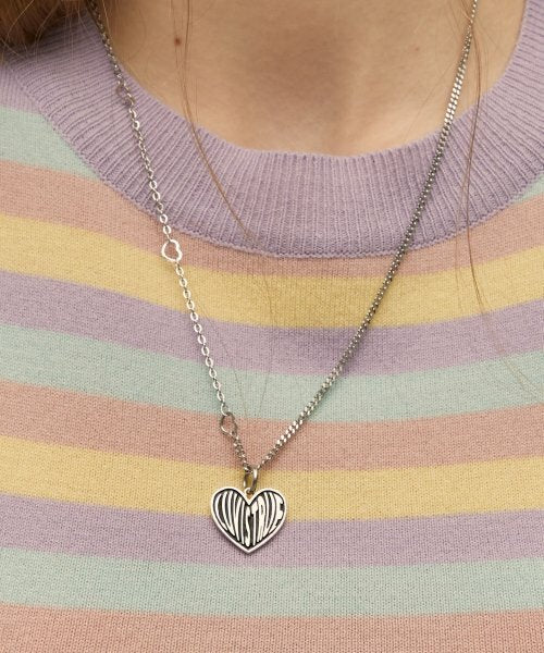 LUVISTRUE - PO HEART NECKLACE(SILVER)