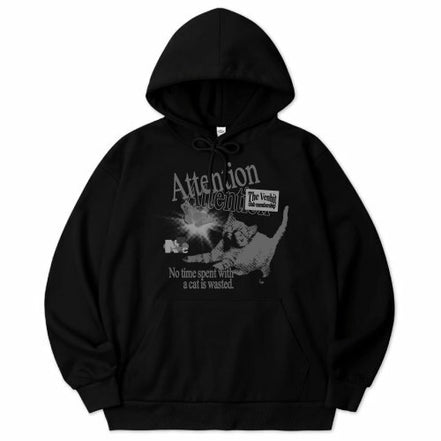 VENHIT - ATTENTION CAT HOODIE (4 COLORS)