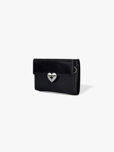 HEARTY TRIPLE WALLET (BLACK)