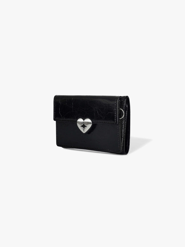HEARTY TRIPLE WALLET (BLACK)